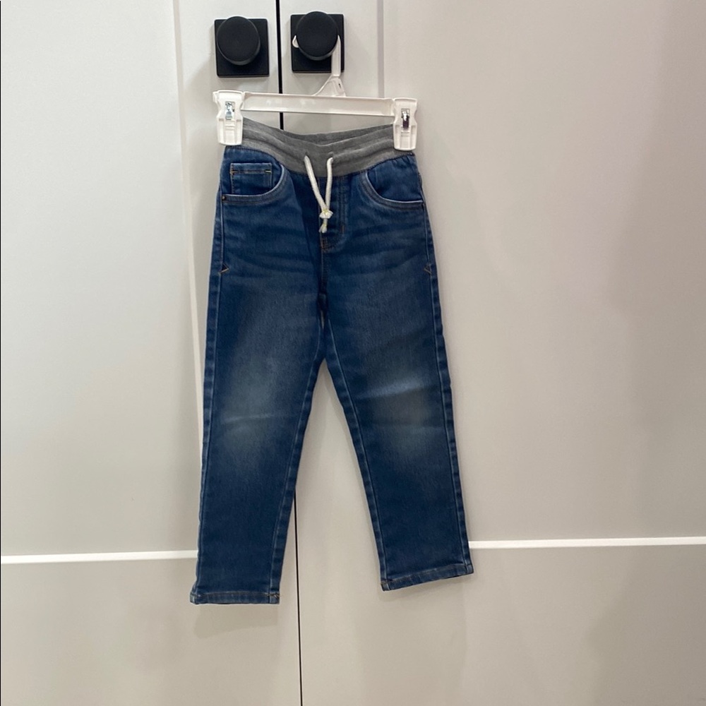 Blue Relaxed Fit Jeans with Adjustable Waistband